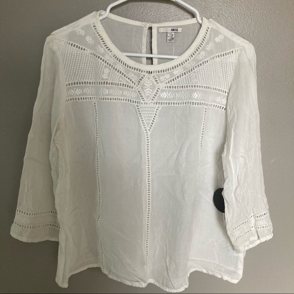 NWT Amuse Society Lacey Blouse